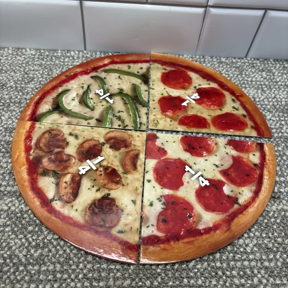 Pizza Fractions Fun Learning Resources Game Homeschool Math 100%‎ Complete